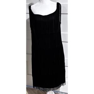 Ashley Stewart Size 16 Fringe Dress Sleeveless Knee Length MSRP $ 69
